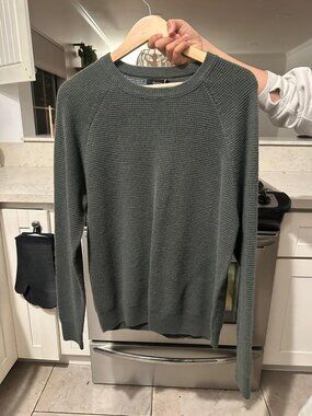 NWT Mongolian Cashmere Waffle Sweatshirt